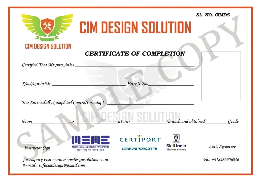 CIM Design Solution Certificate of Completion